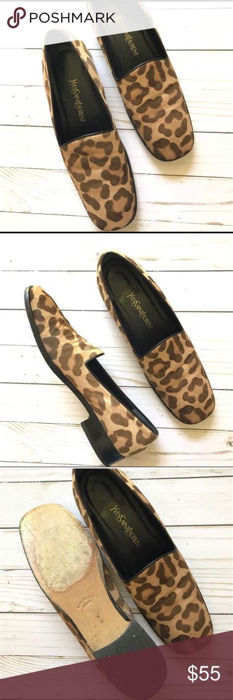 smoky loafer leopard grande dark natural ysl shoe|YSL gio loafers.